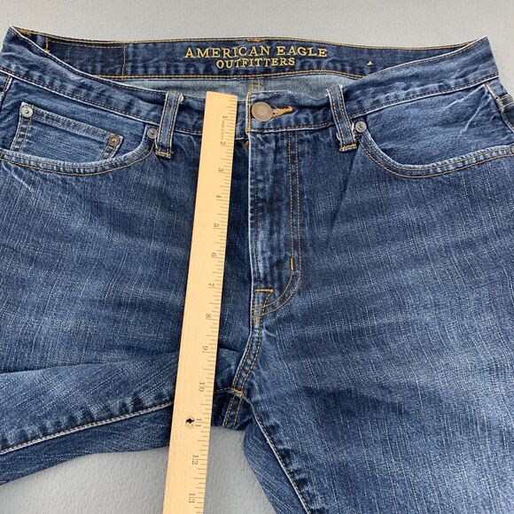 American Eagle Jeans Mens Size 30x28.5 (actual) Distressed Cotton Straight Fit - Picture 6 of 16